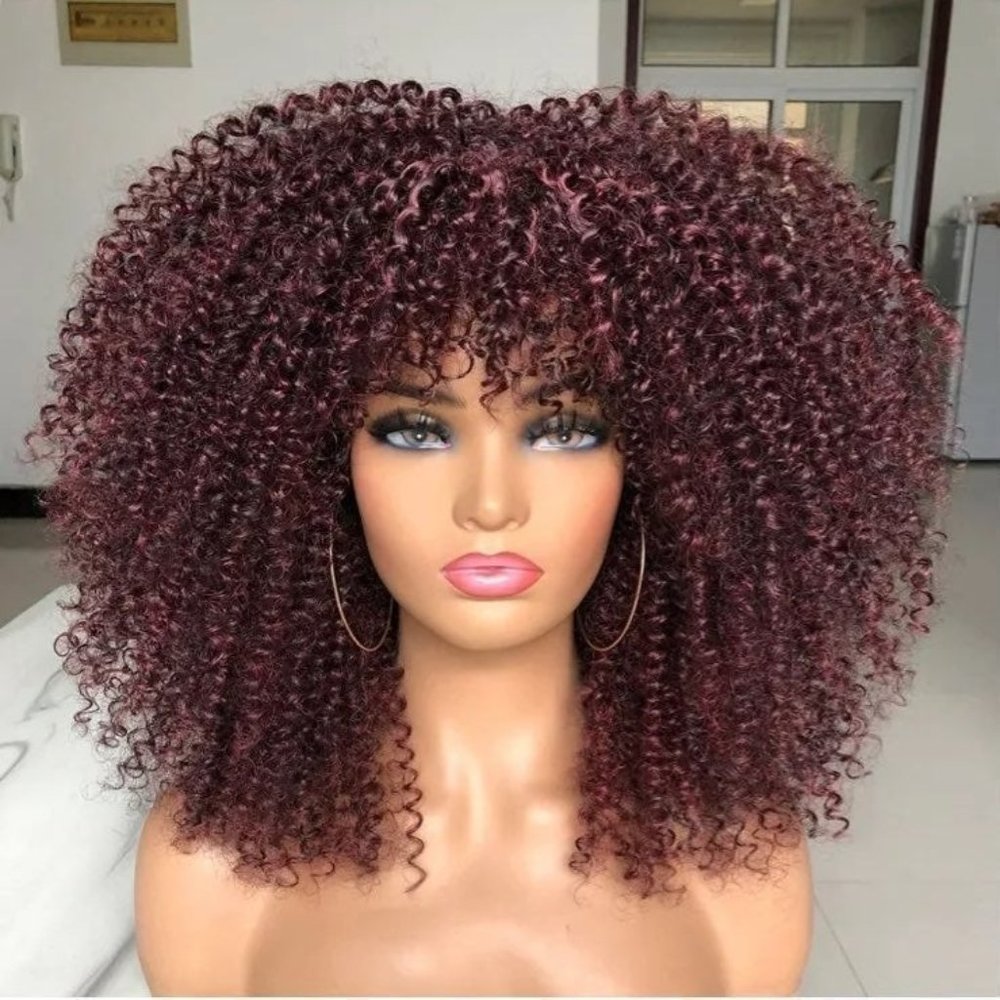 Ladies women curly afro  wig 16 inch